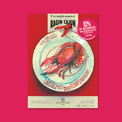 Logo design for Woodlake Square - Ragin Cajun by Evilltimm